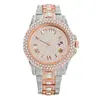 Reloj Missfox Moda Doble Calendario Negocios Completamente Incrustado en Diamantes Hombres Reloj Hiphop