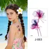 Pequeñas Pegatinas de Tatuaje Serie de Flores Acuarela Fresca Fotografía de Disfraces Impermeables Sudor Duraderas para Muñeca y Tobillo