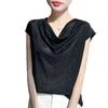 Verano Nuevo Estilo Lyocell Tencel Camisola de Punto para Mujer Elegante Francés Cuello Oscilante Jacquard Sin Mangas Top Camiseta Básica