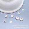 Espaciador de cuentas toroidal de plata esterlina s925, espaciador de plata para suéter, accesorios de bricolaje, joyería, material hecho a mano, espaciador plano