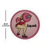 Parches Adhesivos de Personaje de Dibujos Animados Bordados de Colores para Deporte, Fitness, Levantamiento de Pesas, Chica Experta, Insignia de Parche de Animales Lindos