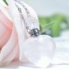 Venta al por mayor de fábrica botella de perfume de jade con forma de corazón de durazno, polvo de cristal, fluorita de cristal, amor, botella de aromaterapia, botella de aceite esencial, colgante de joyería