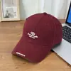 Boné de Baseball de Algodão Lavado Vintage com Bordado de Letras Estilo Americano, Aba Larga, Boné Bico de Pato para Mulheres, Aba Curva, Faz o Rosto Parecer Menor