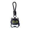 Llavero Colgante Creativo de Gato en Cuero PU Lindo Colgante de Muñeca para Pareja Llavero de Coche Bolsos Regalo Pequeño