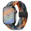 Para applewatchS10 pulseira elástica de nylon iwatchs9/8/7/6/5 nova tecida criativa dourada