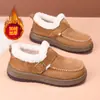 2026 Invierno Nuevo Estilo Botas de Nieve con Felpa Botas Cortas de Cuero Retro con Hebilla Botas de Nieve Cálidas Engrosadas Zapatos de Algodón para Mujer Moda para Mujer