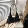 Bolso de piel sintética de alta calidad, nuevo bolso de hombro casual y elegante para mujer, bolso simple para debajo del brazo, bolso de mano de moda, bolso en forma de media luna