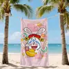 Toalha de Praia para Natação com Estampa Digital Transfronteiriça, Tamanho Grande, Super Absorvente, Não Desbota, Toalha de Banho com Proteção Solar de Microfibra