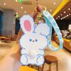 Bolsa de monedas de conejo de silicona creativa para descompresión, llavero, oso de celebridad de Internet, llavero para bolso, pequeño regalo exquisito, venta al por mayor
