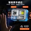 Faro delantero de inducción de silicona tres fuentes de luz luz para correr al aire libre luz de inundación recargable para coche luz de trabajo portátil montada en la cabeza