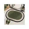 Alfombrilla de suelo de diatomita de lujo ligero estilo francés para uso doméstico, absorbente y de secado rápido, resistente al desgaste, antideslizante, duradera para baño