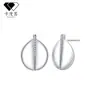 Pendientes de Plata de Ley S925 con Baño de Oro Real, Geométricos, para Mujer, Pendientes de Lujo Ligero de Nicho de Gama Alta con Incrustación de Circonita, Pendientes Exquisitos