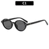 Gafas de Sol Ovaladas Pequeñas Europeas y Americanas de Moda Elegantes Versátiles para Fotografía Callejera Vacaciones al Aire Libre Ciclismo Protección Solar Gafas de Sol Transfronterizas