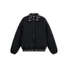 Ropa para Hombre North Boundary Marca de Tendencia Americana Invierno 2025 Nueva Chaqueta de Algodón Reversible Chaqueta Corta de Algodón a Cuadros para Hombre Chaqueta Gruesa
