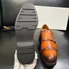 Zapatos Monje Genuinos de Cuero Estilo Vintage con Doble Hebilla, Zapatos de Cuero de Corte Bajo para Hombre Blt, Venta Caliente Transfronteriza, Suministro Directo