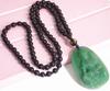 Vendas diretas da fábrica colar de suéter com oito deuses guardiões, dragão e cobra, esmalte colorido, jade verde, jade Puxian Bodhisattva, contas pretas
