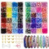 Set de 24 Rejillas de Cuentas Redondas de Vidrio de 8 mm, Cuentas Jelly, Cuentas Burst, Accesorios para Pulseras de Joyería Hecha a Mano DIY