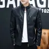 Chaqueta de Cuero Ajustada Gruesa Atractiva Chaqueta Casual para Hombre Chaqueta de Motocicleta Invierno PU Tendencia Primavera y Otoño Chaqueta de Cuero