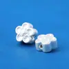 Nuevas Cuentas Espaciadoras de Flor de Durazno de Plata Pura S999 Cuentas de Plata con Forma de Flor Cuentas de Transferencia DIY Pulsera de Cristal Accesorios de Plata