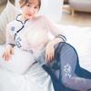 Hemei Lencería Sexy Pijama Nuevo Encaje Escote Bajo Traje de Tirantes Camisón de Seda de Hielo Moda 341