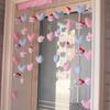 Cortina de Puerta sin Clavos Love Kitty Cat Cortina de Puerta Divisoria para Sala de Estar Cortina Decorativa de Pared Colgante para el Hogar en las Cuatro Estaciones Velcro