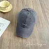 Boné de Baseball Bordado com Letras Lavável para Homens e Mulheres, Aba Macia, Estilo Coreano Ins, Chapéu de Proteção Solar para Primavera e Verão