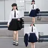 Nova Saia Plissada de Uniforme Escolar de Outono