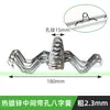Accesorios para invernaderos agrícolas alambre para sujetar el plástico gancho resorte de plomo grueso resorte en forma de ocho ranura para tarjeta a prueba de viento de acero inoxidable gancho doble