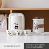 Juego de té de viaje Panda portátil para una persona taza express camping al aire libre lindo simple una tetera tres tazas elaboración de té portátil
