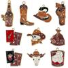 Botas de Pistola de Mezclilla Occidental Niutou Sombrero Bufanda Aleación con Goteo de Aceite Accesorios para Joyería DIY Pulsera Collar Colgante