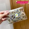 100 crianças elástico simples bebê não machuca o cabelo pequeno chirp polegar anel de cabelo de alta elasticidade cabelo corda mulheres