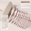Set de Maquillaje Tao Yao Pincel para Sombras de Ojos Rubor Contorno Sombra de Nariz Uso para Principiantes Set Completo Pinceles para Novatos Set Completo