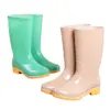 Zapatos Impermeables de Cuatro Estaciones, Cubrezapatos de Media Caña a la Moda, Botas de Lluvia, Botas de Lluvia Tipo Cubo, Zapatos y Botas de Goma Antideslizantes Resistentes al Desgaste para Adultos Mujeres Cocina