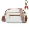 En Stock Transfronterizo Más Vendido Moda Cuadros Europea y Americana Bolso de Hombro Antirrobo con Doble Cremallera, Bolso Cruzado, Bolso Pequeño Cuadrado de PU