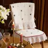Funda para respaldo de silla con ribete de encaje, cojín de encaje para silla de comedor, funda protectora para respaldo de silla de madera maciza, funda para respaldo de mesa y silla