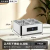 Fogão de Buffet em Aço Inoxidável, Fogão Elétrico para Pratos Quentes de Cantina, Panela Térmica Transparente com Tampa Articulada, Fogão de Aquecimento para Café da Manhã de Hotel