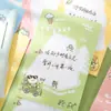 Bloc de notas adhesivas de rana de dibujos animados, Bloc de notas para planificador no adhesivo, Papel para material de planificación, Cuaderno de registro rasgable, Estilo portátil para arrancar