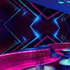 Papel de parede luminoso criativo 3D imitação de bar parede de fundo para decoração de quarto de KTV, live de celebridade da internet, papel de parede com senso tecnológico