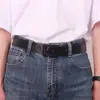 Cinturón Estilo Hong Kong para Hombre y Mujer Moda Versátil Hebilla de Pin Cinturón Joven Sencillo Coreano Jeans Cinturón Moderno para Cabello