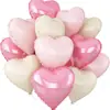Globos de Papel de Aluminio en Forma de Corazón 12 Piezas Transfronterizos Globos para el Día de San Valentín Flotando en el Aire Globos de Helio Artículos de Decoración para Cumpleaños