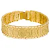 Pulseira de Dragão com Totem Embossado Banhada a Ouro 24K Pulseira de Casal de Dragão Banhada a Ouro Latão Fivela de Relógio Pulseira Banhada a Ouro