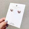 Suministro para puesto de mercado nocturno pendientes de pin de plata 925 perla estilo ins moda pendientes Joker pendientes de temperamento simple al por mayor