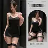 Ai Ruru Lencería Sexy con Diseño de Cordones, Satén Profundo en V Espalda Descubierta Lujoso Ropa de Casa Vestido Camisola 5620