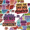 Compra Direta Transfronteiriça de 50 Peças de Adesivos Divertidos e Inteligentes com Slogans em Inglês, Personalizados e Engraçados, Adesivos Decorativos à Prova d'Água, Atacado em Estoque