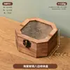 2026 Caja de Almacenamiento de Madera para Escritorio Floral de Lujo Juvenil Decoración Vintage de Nueve Compartimentos con Tapa abatible de Cristal de Flor de Begonia