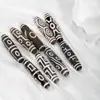 Preto e Branco Tibetano Dzi de Alto Óleo Quatro Nove Olhos Ágata Dzi Multi-Totem DIY Brincadeira Cultural Cordão de Mão Acessórios para Colar Atacado