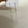 Pendientes de borla de diamantes de imitación Super Flash largos exquisitos de estilo genial pendientes de diseño moderno elegante de lujo ligero Nuevo