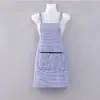 Estilo Coreano Cozinha Caseira Avental de Alça Catering Roupa de Trabalho de Algodão Resistente a Manchas Resistente ao Desgaste Manga Longa Roupas de Trabalho Femininas Estampa