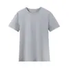 Camiseta Regular de Manga Curta com Gola Redonda, Estilo Hot Girl, Corte Slim Fit, Algodão Puro, Cintura Ajustável, Versátil, Tecido Ice Skin Refrescante, Macia e Elástica