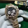 Reloj para Hombre Rolex Serie Daytona 40mm Mecánico Totalmente Automático con Correa de Acero Dorado, Suministro de Fabricante de Comercio Exterior Transfronterizo